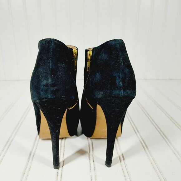 Aldo Suede Side Zip Platform Stilletto Heels Ankle  Booties  A22 - Picture 6 of 13